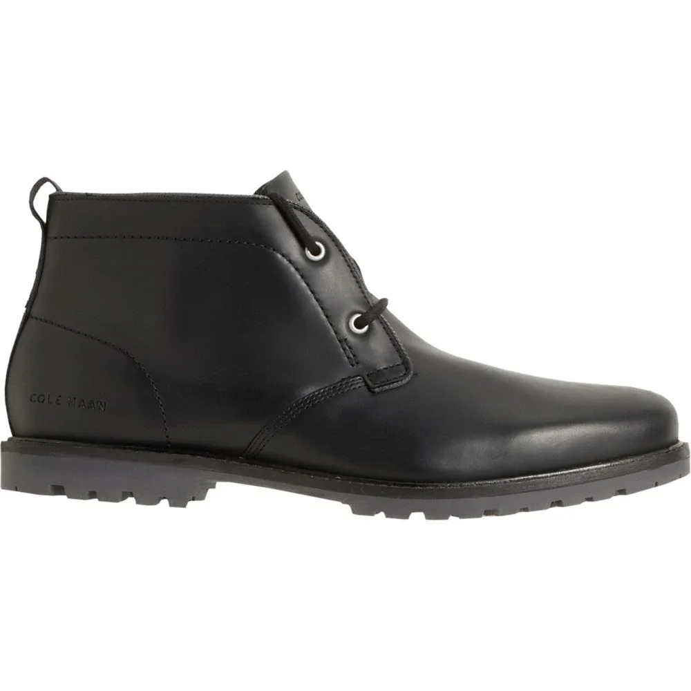 NEW Cole Haan Midland Lug Chukka Boots Men 11 M‎ Leather Black Ankle Waterproof